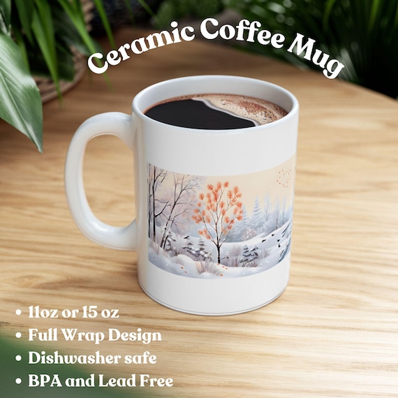 Winter Stream - Ceramic Coffee Mug, (11oz, 15oz)