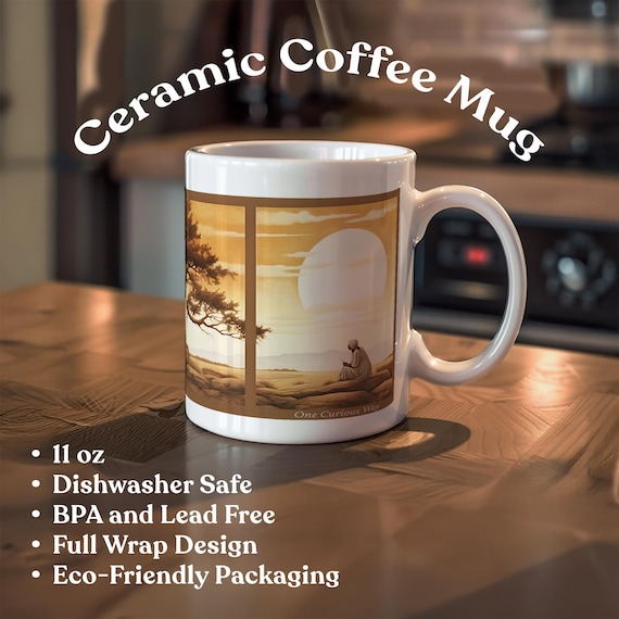 Desert Sun Mug for Dad Gift for Southwest Lovers Sunrise Coffee Cup Desert Landscape Tea Mug Sunscape Drinkware