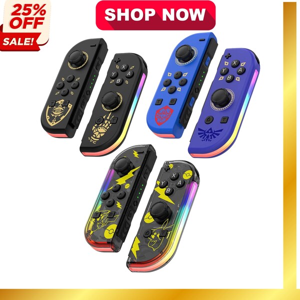 Nintendo Switch Joycons, Switch OLED, Joy-cons Game gifts, Nintendo accessories, Birthday Gifts, Video games, switch controller, gamer gifts