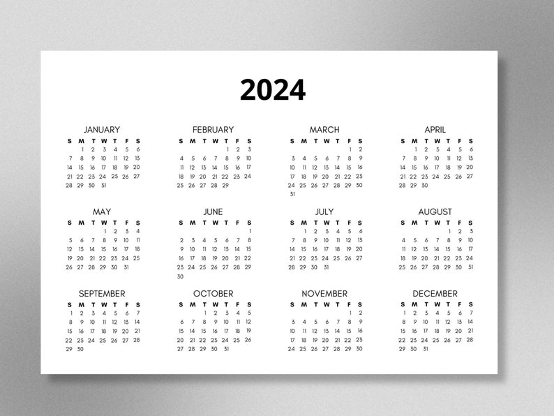 Calendar Printable 2024/2025/2026, Printable Yearly Planner, Calendars ...