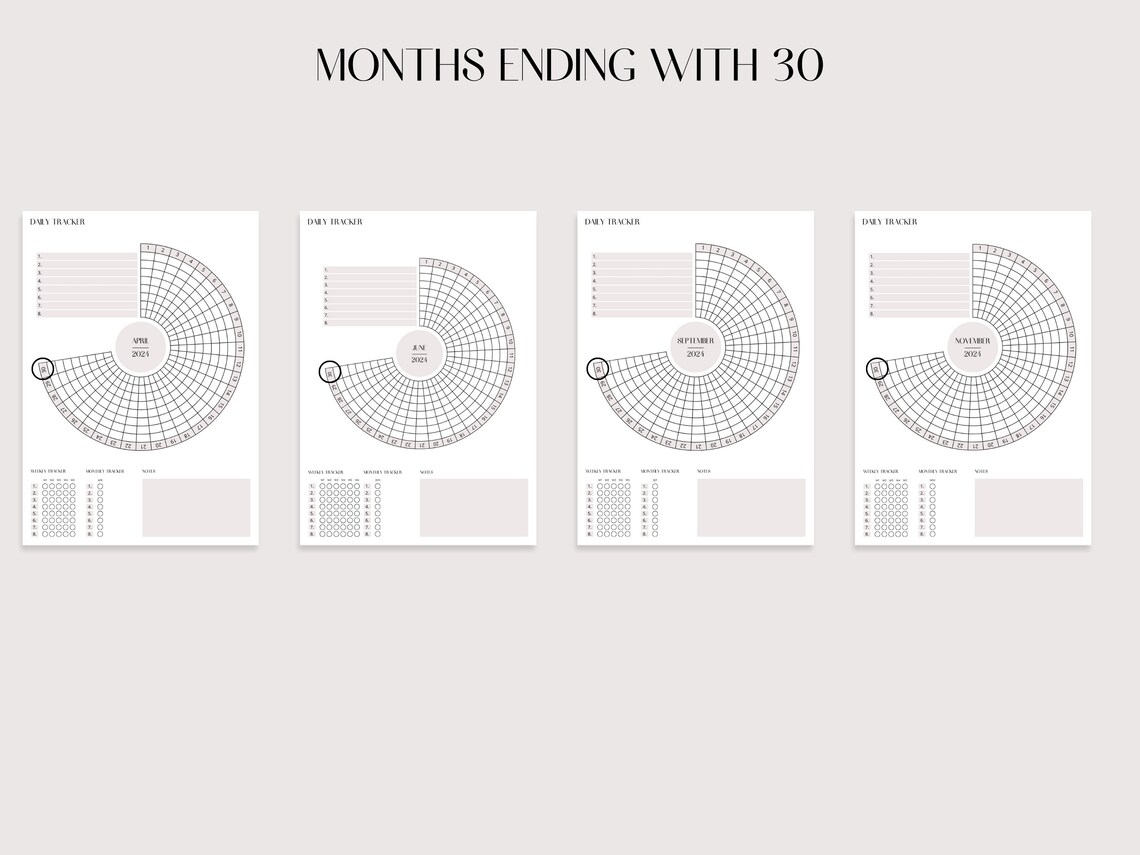 Habit Tracker 2024, Daily Tracker 2024, Monthly Tracker, Weekly Tracker