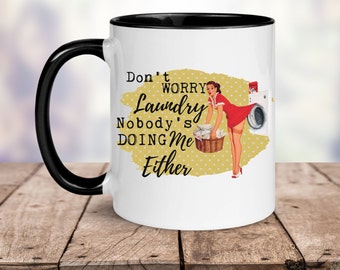 Retro Housewife Funny Sarcastic Mug | Retro Mug | Coffee Lover Gift | Perfect Present for Her | 11oz or 15oz | Christmas Gift