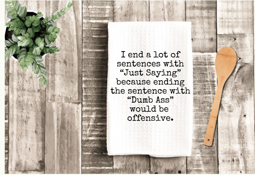 Would End I End a Lot of Sentences With 'just Saying' Because Ending the Sentence ...