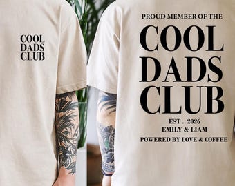 Cool Dads Club Shirt, Papa T-Shirt, Personalized "Cool Dads Club" T-shirt with Child's Birth Year, Father's Day Gift, Daddy Shirt for Dad
