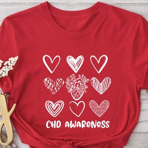 Chd Awareness Shirt, Anatomical Heart Shirt, Heart Disease Month Awareness Shirt, Chd Tee, Cardiology Tee, Heart Patient Gift, Chd Survivor