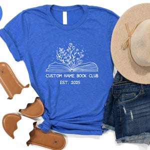 Custom Book Club Shirt, Personalized Bookish Shirt, Personalized Book Club T-shirt, Reading Club Group Shirts, Bookworm Shirt, EST Book Club