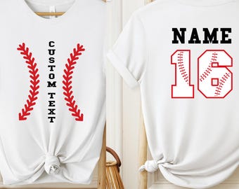 Custom Baseball Number and Name Shirt, Baseball Mom, Baseball Love