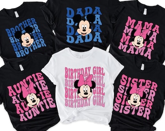 Disney Birthday Girl Shirts, Disney Trip Family Matching Shirts, Minnie Birthday Shirt, Custom Minnie Mouse Shirt, Custom Birthday Shirt