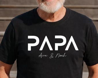 Personalized Papa T-Shirt, Father's Day Gift, Papa Shirt, Personalized Dad T-shirt with Child's Name, Dads Club Shirt