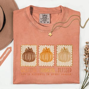 Comfort Colors Shirt Fall Shirt, Fall For Jesus Shirt, Comfort Colors Autumn Shirt, Thankful Shirt, Christian apparel, Jesus fall shirt zdjęcie 3