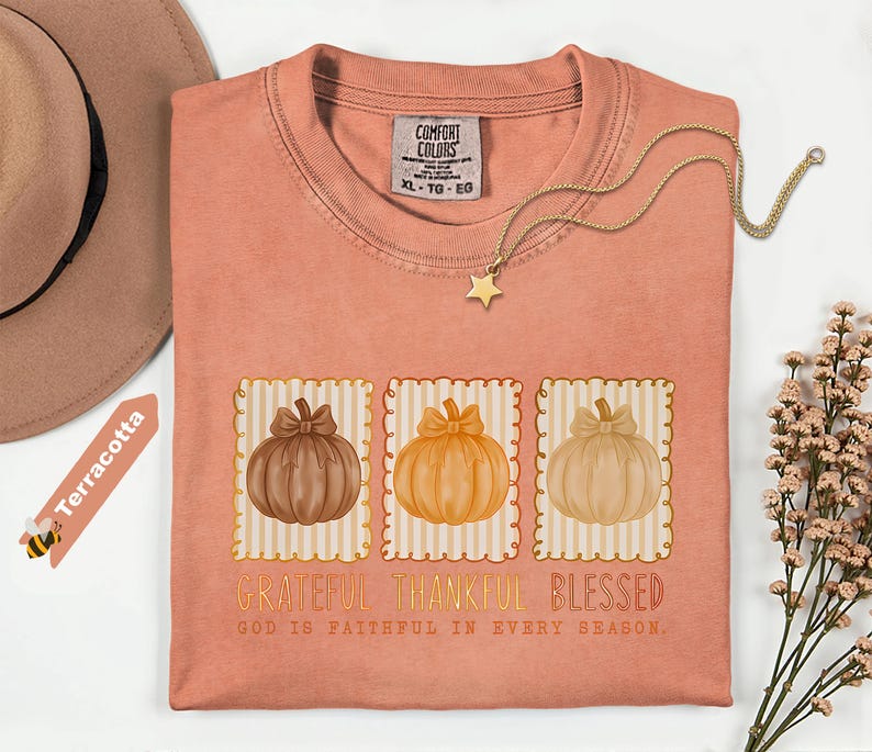 Comfort Colors Shirt Fall Shirt, Fall For Jesus Shirt, Comfort Colors Autumn Shirt, Thankful Shirt, Christian apparel, Jesus fall shirt zdjęcie 3