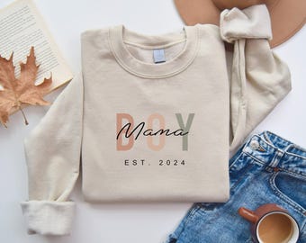 Boy Mama Sweatshirt, Boy Mom Shirt, Personalized Mama Sweatshirt, Boy Mama Apparel, Gift For Mother, Boy Mama Shirt, Mom Gift Sweatshirt