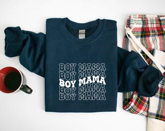 Boy Mama Sweatshirt, Mama Gift, Mothers Day Sweatshirt, Mom Sweatshirt, Birthday Gift for Boy Mom, Vintage Mama Shirt, Gift for new Mama