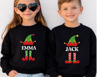 Personalized Christmas Name Shirt, Matching Family Xmas Sweatshirt, Custom Christmas Family Tee, Christmas Gift