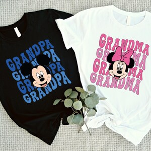 Grandma Shirt,  Grandpa Grandma Shirt, Mickey Minnie Couple Tee, Vacation Shirt, Family Trip Shirt