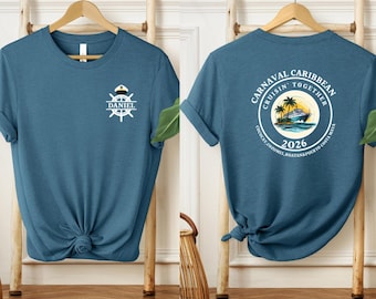 Chemise de croisière familiale personnalisée, t-shirt de croisière familiale avec design devant et dos