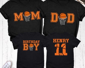 Basketball Birthday Boy Shirt: Family Matching Birthday Party Tee