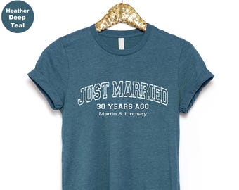 Just Married 30 Years Ago Shirt, Funny Wedding Anniversary Shirt, 10th-20th-30th-40th-50th -60th Anniversary Gift,Married For 30 Years Shirt