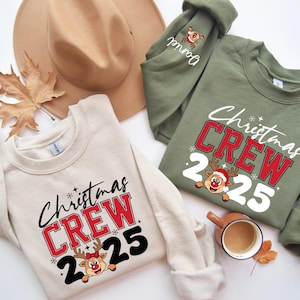 Custom Reindeer Christmas Sweatshirt: Personalized Holiday Shirt, Christmas Gift, Matching Sweater
