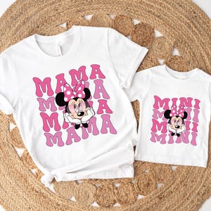 Disney Shirt Matching Mama Mini Shirt,Disney Mom Daughter Trip shirt,Disney Mama Shirt,Minnie Disney Mom Shirt,Personalized Minnie mouse Tee image 2