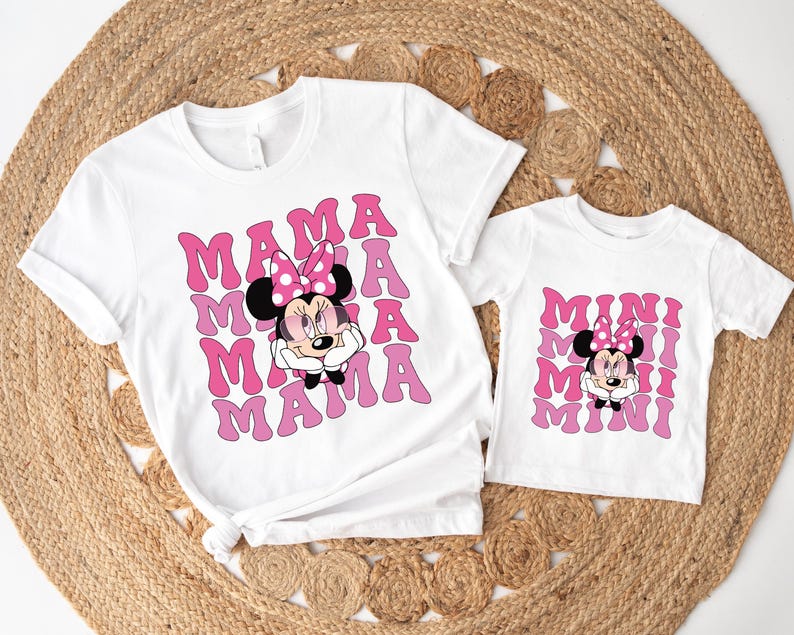 Disney Shirt Matching Mama Mini Shirt,Disney Mom Daughter Trip shirt,Disney Mama Shirt,Minnie Disney Mom Shirt,Personalized Minnie mouse Tee image 2