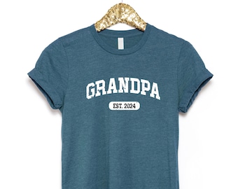 Comfort Colors Custom Grandpa Shirt, Grandpa Est Shirt, Custom Grandpa Shirt, New Grandpa TShirt, Gift for Grandpa, Fathers Day Gift