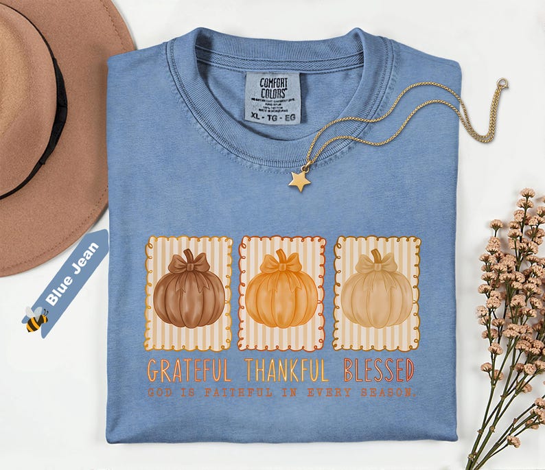 Comfort Colors Shirt Fall Shirt, Fall For Jesus Shirt, Comfort Colors Autumn Shirt, Thankful Shirt, Christian apparel, Jesus fall shirt zdjęcie 8