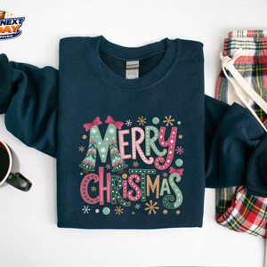 Merry and Bright Sweatshirt, Family Christmas Sweatshirt, Christmas Hoodie, Christmas Women Shirt, Xmas Women Gift, Holiday Hoodie