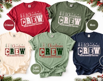 T-shirts de Noël personnalisés Comfort Colors®, cadeau de Noël pour la famille, t-shirts rétro assortis pour toute la famille, t-shirts de fêtes, t-shirts pour les réunions de famille