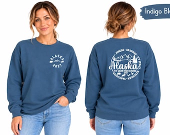T-shirt à manches longues personnalisé pour une croisière en Alaska, T-shirt personnalisé pour une croisière en Alaska