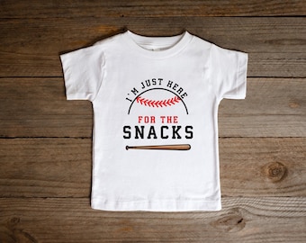 Baseball Shirts, I'm Just Here for the Snacks Shirt, Baseball Season Shirts, Funny Baseball Shirt, Game Day Shirt, Baseball Gifts