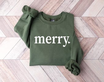 Merry Christmas Sweatshirt, Christmas Sweatshirt,  Christmas Gift, Christmas Shirt for Women, Christmas Crewneck Sweatshirt, Holiday Sweater