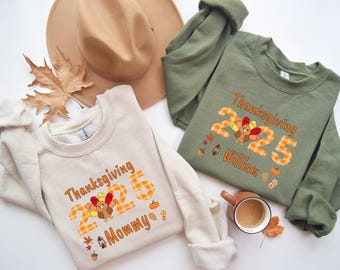 Thanksgiving Family Sweatshirt, Turkey Matching Family Hoodie,  Thanksgiving Group Sweatshirt,  Family Thanksgiving 2025 Sweatshirt