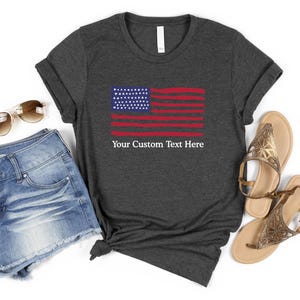 Custom American Flag Shirt, July 4th Freedom Shirt, 4th of July Shirt, Independence Shirt, Proud American Gift, Memorial Day, Freedom Shirt image 6