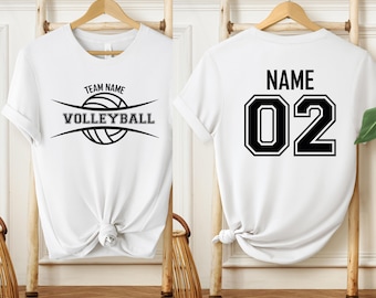 Custom Volleyball Sports Team Shirt with Your Text and Number, Custom Volleyball Shirt With Team Name, Personalized Volleyball Team Shirt