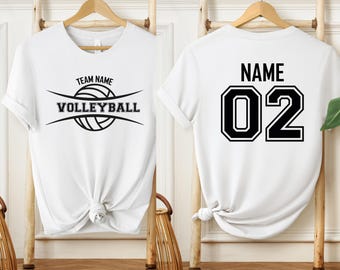 Custom Volleyball Sports Team Shirt with Your Text and Number, Custom Volleyball Shirt With Team Name, Personalized Volleyball Team Shirt