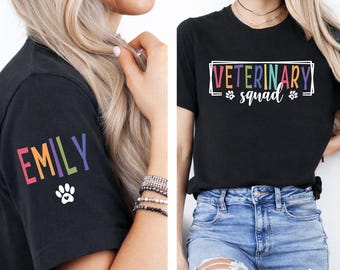 Veterinary Squad Custom Shirts with Name, Vet Squad Tee