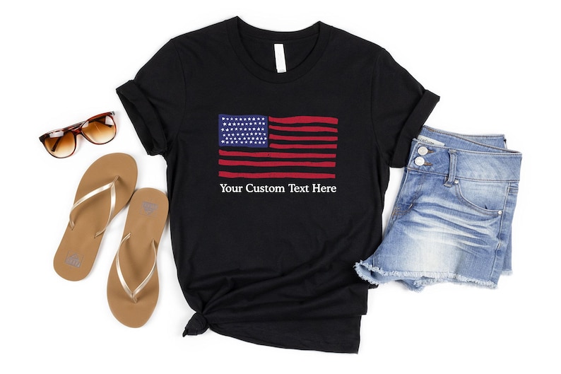 Custom American Flag Shirt, July 4th Freedom Shirt, 4th of July Shirt, Independence Shirt, Proud American Gift, Memorial Day, Freedom Shirt image 5