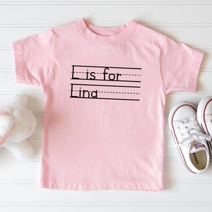 Personalized Alphabet Shirt, Custom School Shirt, Custom Shirt, School Shirt For Boys And Girls, Custom Name Shirt, Kids Name Shirt, School