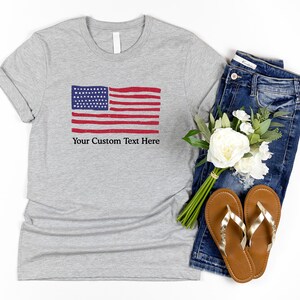Custom American Flag Shirt, July 4th Freedom Shirt, 4th of July Shirt, Independence Shirt, Proud American Gift, Memorial Day, Freedom Shirt image 2