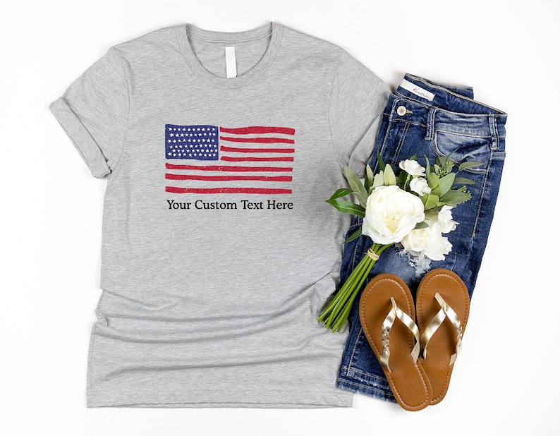 Custom American Flag Shirt, July 4th Freedom Shirt, 4th of July Shirt, Independence Shirt, Proud American Gift, Memorial Day, Freedom Shirt image 2