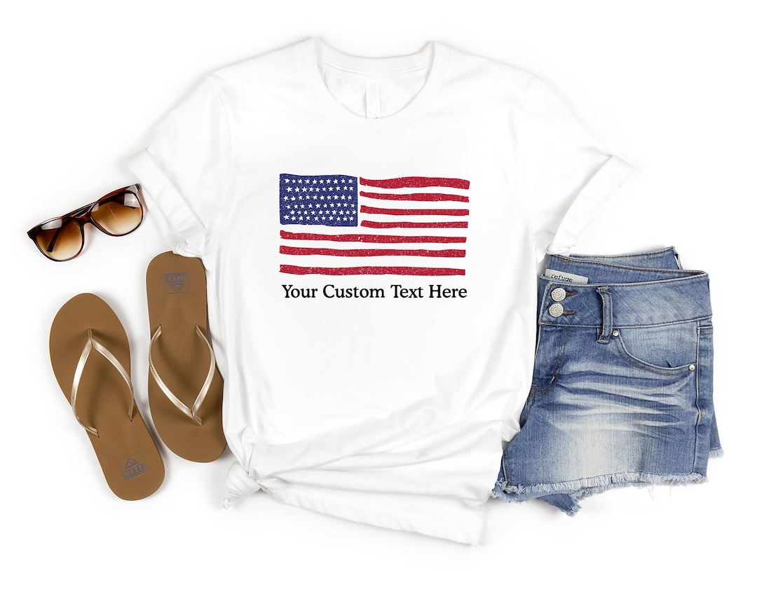 Custom American Flag Shirt, July 4th Freedom Shirt, 4th of July Shirt, Independence Shirt,