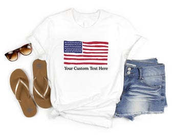 Custom American Flag Shirt, July 4th Freedom Shirt, 4th of July Shirt, Independence Shirt, Proud American Gift, Memorial Day, Freedom Shirt