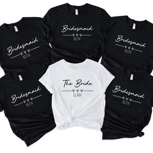 Bachelorette Party Shirt, Custom Name Bachelorette Party Shirt,  Bride Squad Shirt, Custom Bridesmaid Party Group Shirt, Team Bride Shirt