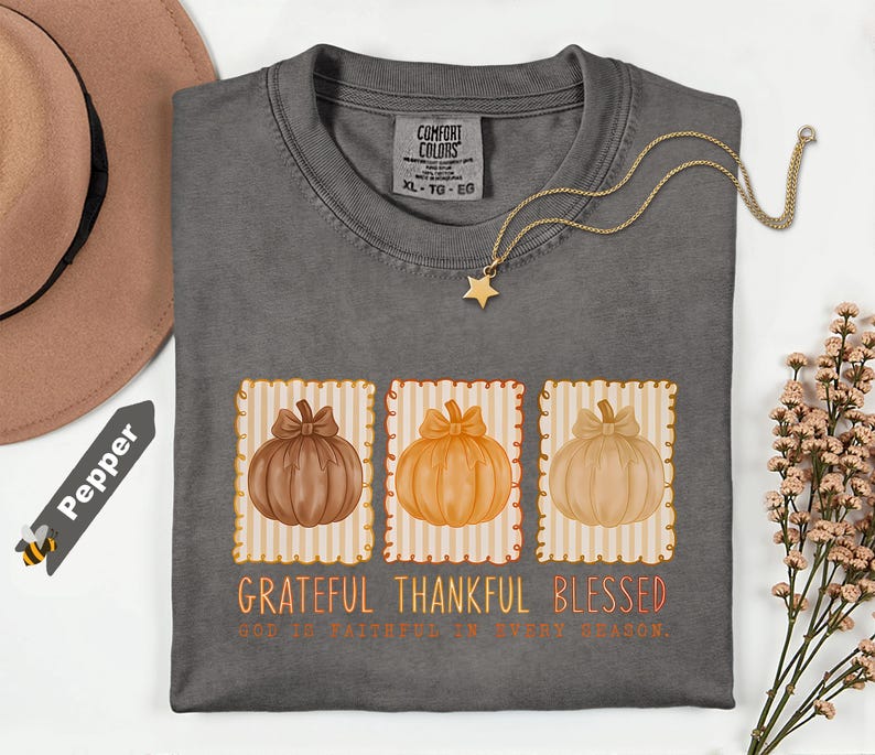 Comfort Colors Shirt Fall Shirt, Fall For Jesus Shirt, Comfort Colors Autumn Shirt, Thankful Shirt, Christian apparel, Jesus fall shirt zdjęcie 5
