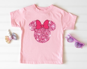 Pink Minnie  Mouse Shirt, Disney Shirt, Toddler Minnie Mouse Shirt,  Mini Mouse T-Shirt, Minnie Mouse Sweatshirt, Disney Trip Shirt, Disney