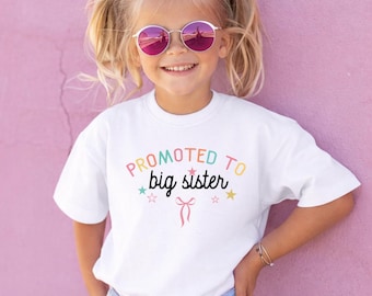 Promoted to Big Sister Toddler Shirt: Coquette Big Sister Tee