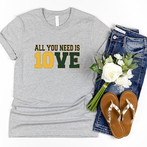 All You Need is Love Packers Shirt, Unisex Shirt, Gift For Her, All You Need Is Jordan Love Football Shirt, Football Lover Shirt afbeelding 3