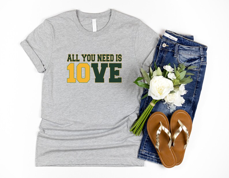 All You Need is Love Packers Shirt, Unisex Shirt, Gift For Her, All You Need Is Jordan Love Football Shirt, Football Lover Shirt afbeelding 3