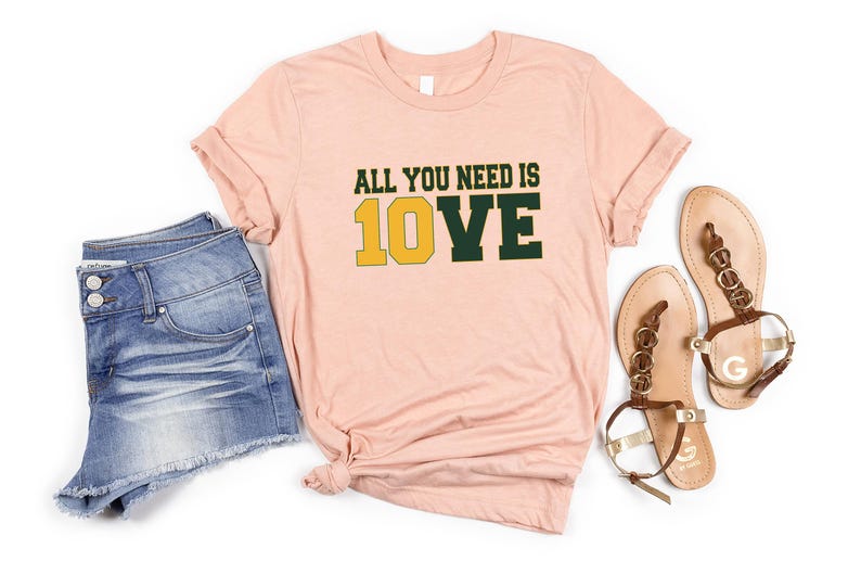 All You Need is Love Packers Shirt, Unisex Shirt, Gift For Her, All You Need Is Jordan Love Football Shirt, Football Lover Shirt afbeelding 4